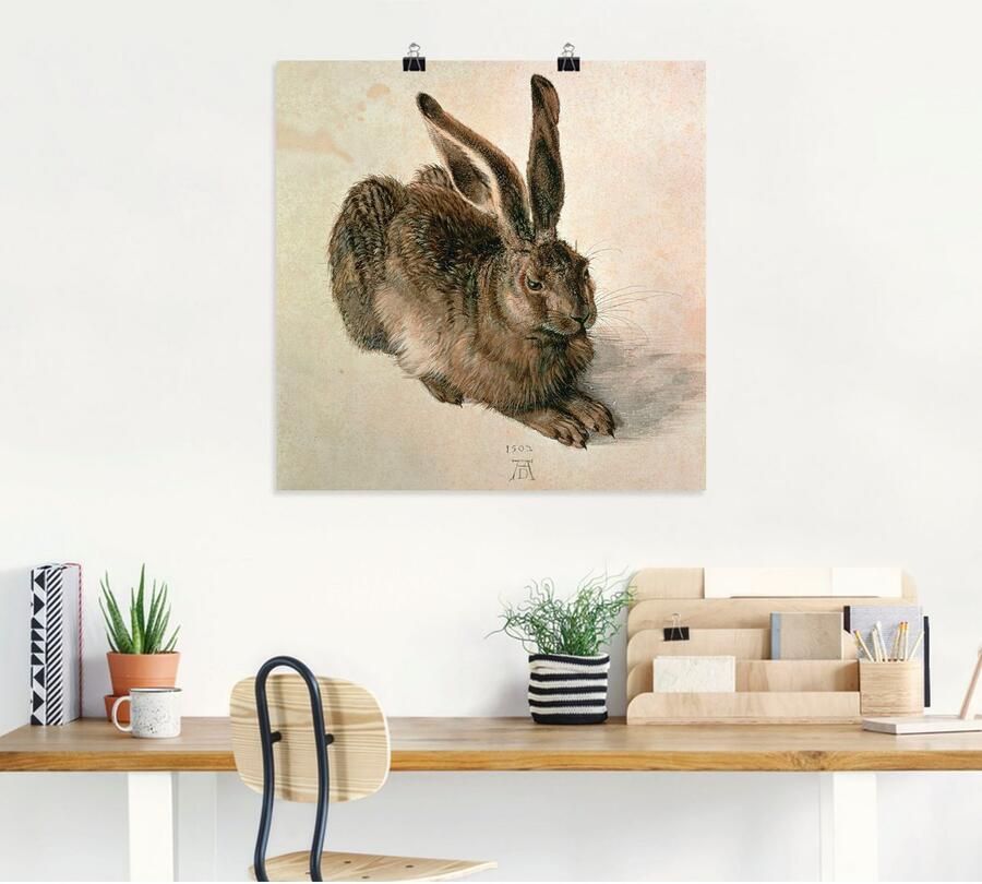 Artland Artprint Jonge haas. 1502 als artprint op linnen poster in verschillende formaten maten - Foto 4