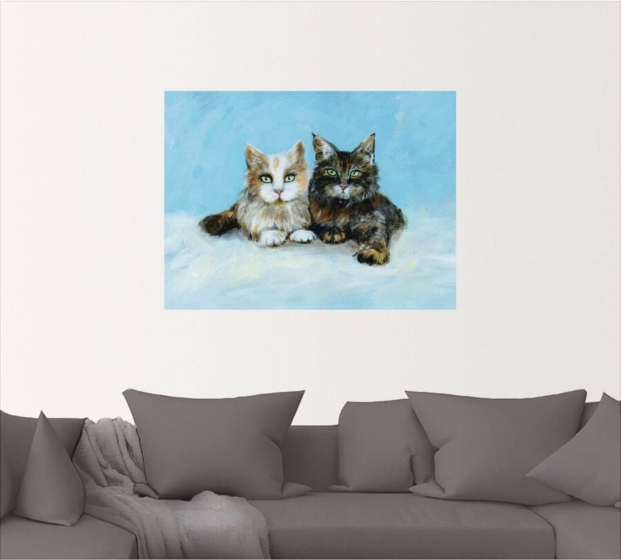 Artland Artprint Jonge Maine-Coon katten als muursticker in verschillende maten - Foto 4