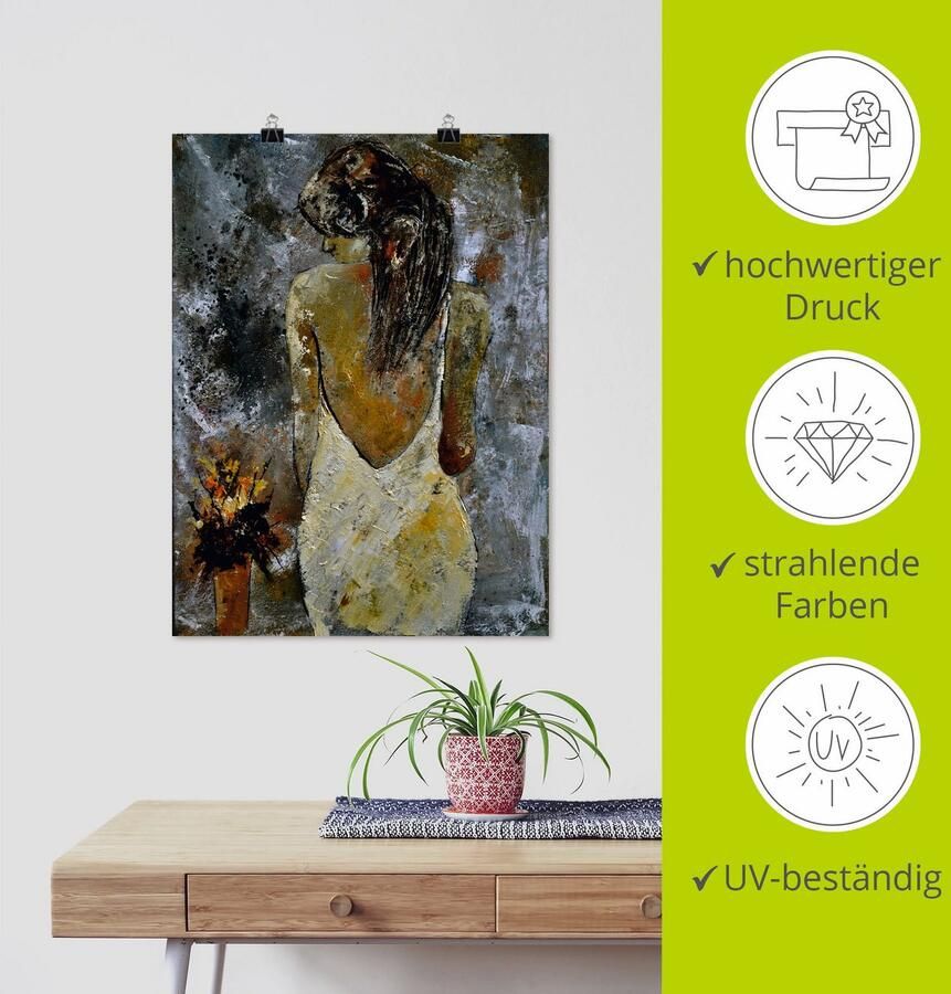 Artland Artprint Jonge vrouw als artprint op linnen poster in verschillende formaten maten - Foto 4