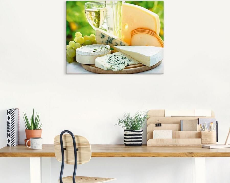Artland Artprint Kaas & wijn als artprint op linnen poster in verschillende formaten maten - Foto 5