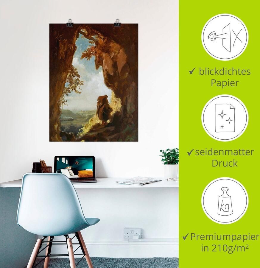 Artland Artprint Kabouter grot de eerste spoorweg als artprint op linnen poster in verschillende formaten maten - Foto 2