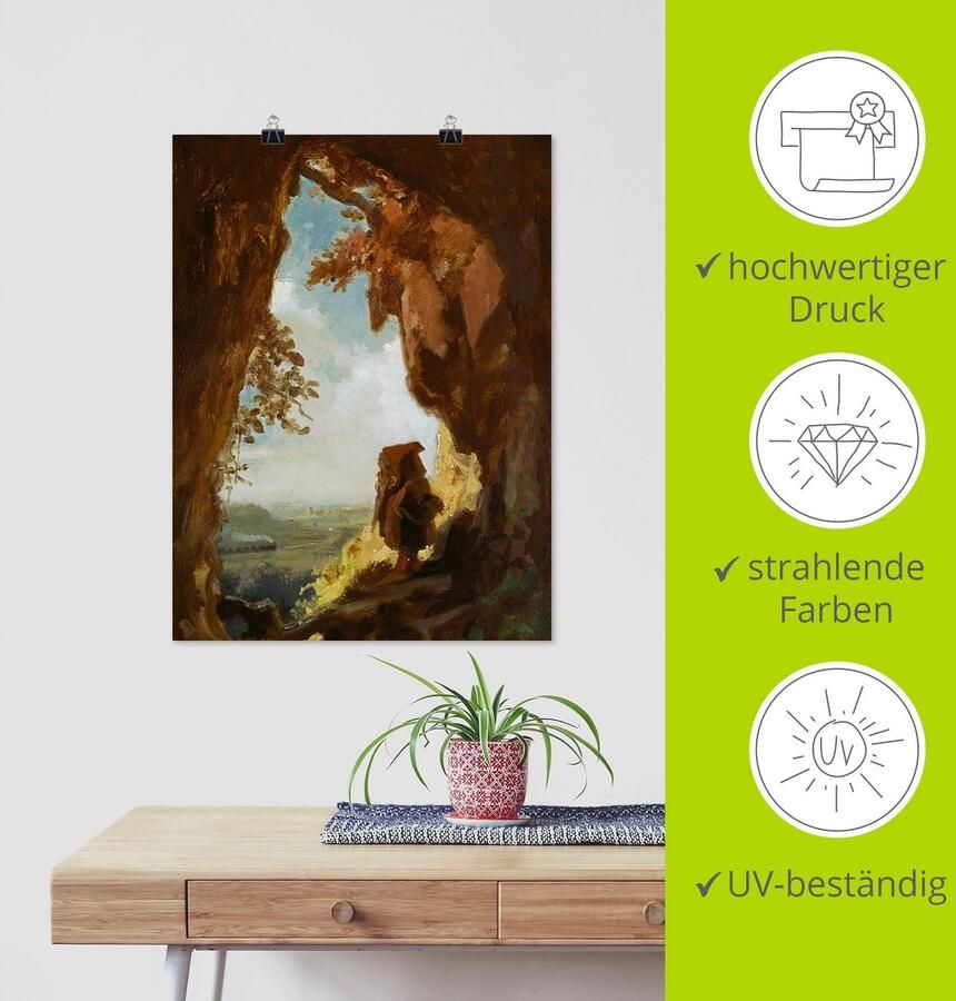 Artland Artprint Kabouter grot de eerste spoorweg als artprint op linnen poster in verschillende formaten maten - Foto 3