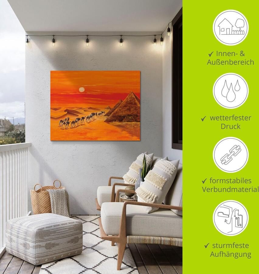 Artland Aluminium dibond print Karavaan II geschikt voor binnen en buiten buitenafbeelding - Foto 5