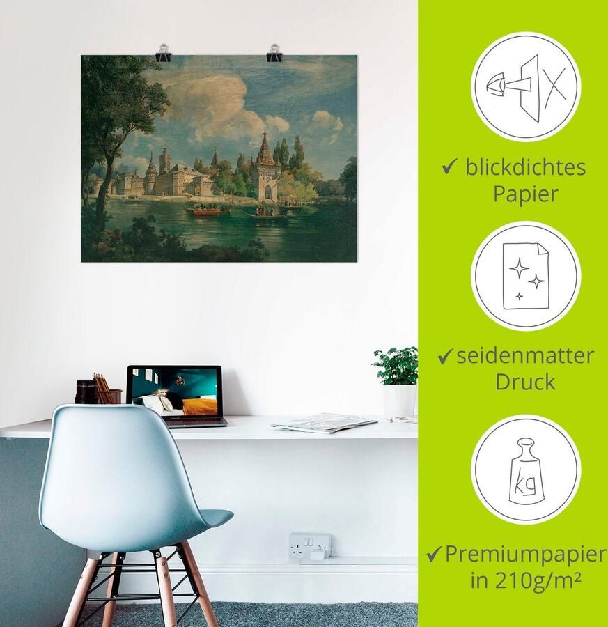 Artland Artprint Kasteel Laxenburg als artprint van aluminium artprint op linnen muursticker of poster in verschillende maten - Foto 2