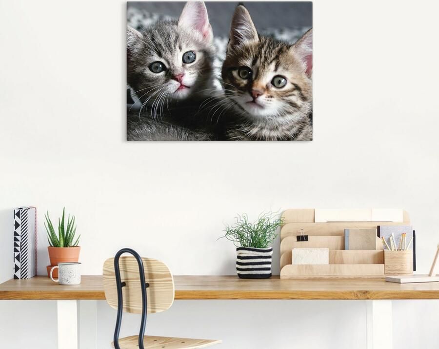 Artland Artprint Kat als artprint van aluminium artprint voor buiten artprint op linnen poster muursticker