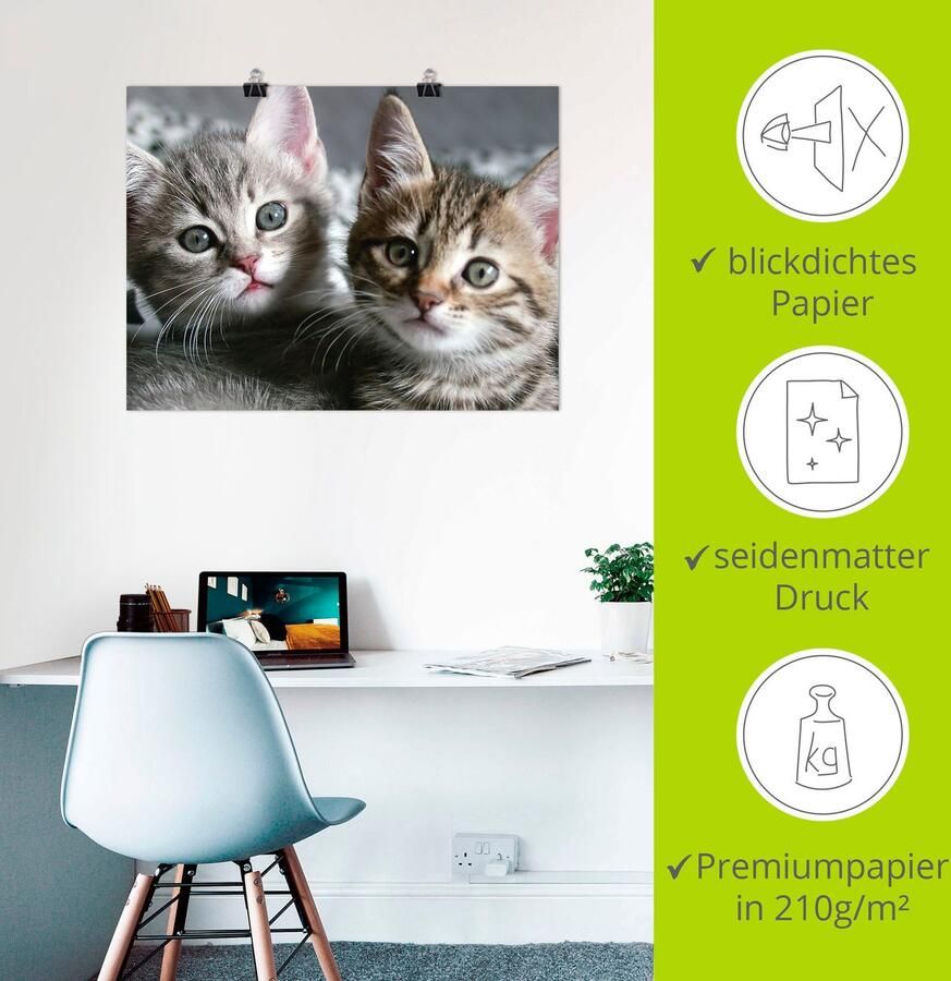 Artland Artprint Kat als artprint van aluminium artprint voor buiten artprint op linnen poster muursticker - Foto 2