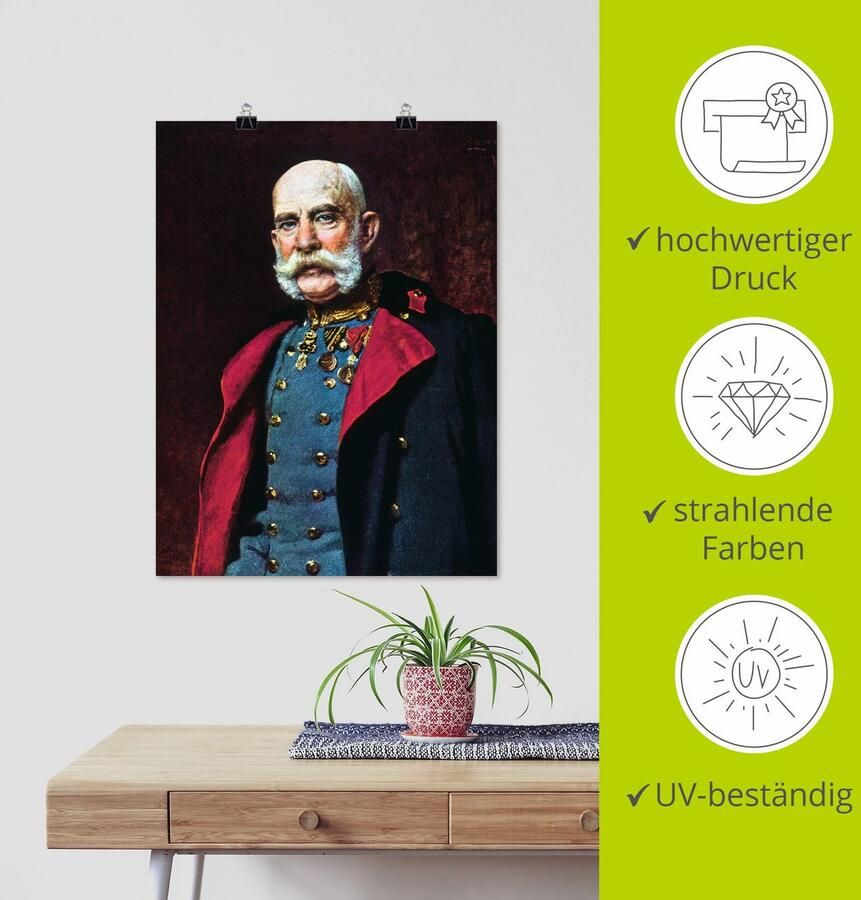 Artland Artprint Keizer Frans Joseph I. 1902 als artprint op linnen poster in verschillende formaten maten - Foto 3