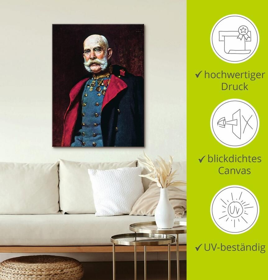 Artland Artprint Keizer Frans Joseph I. 1902 als artprint op linnen poster in verschillende formaten maten - Foto 3