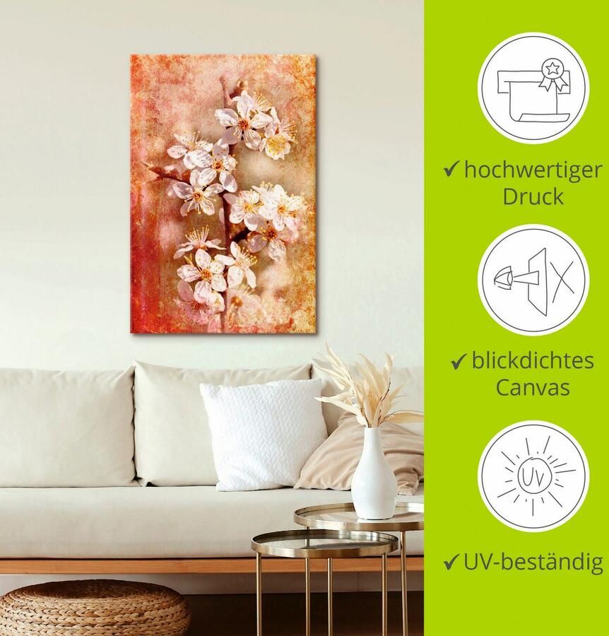 Artland Artprint Kersenbloesem als artprint op linnen poster in verschillende formaten maten - Foto 2