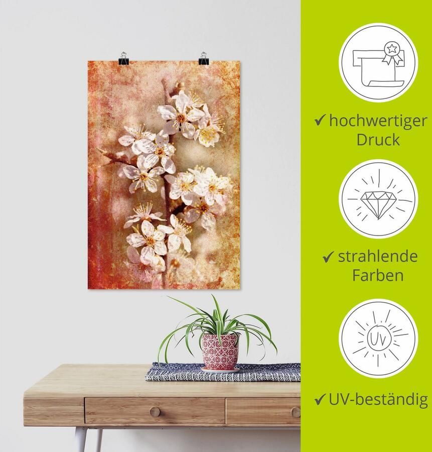 Artland Artprint Kersenbloesem als artprint op linnen poster in verschillende formaten maten - Foto 3