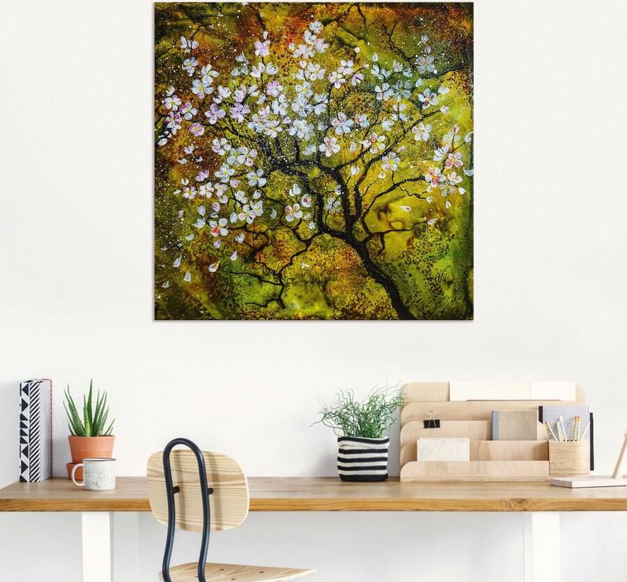 Artland Artprint Kersenbloesem als artprint van aluminium artprint op linnen muursticker verschillende maten - Foto 6