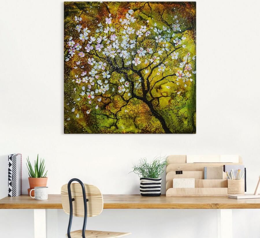 Artland Artprint Kersenbloesem als artprint van aluminium artprint op linnen muursticker verschillende maten - Foto 4