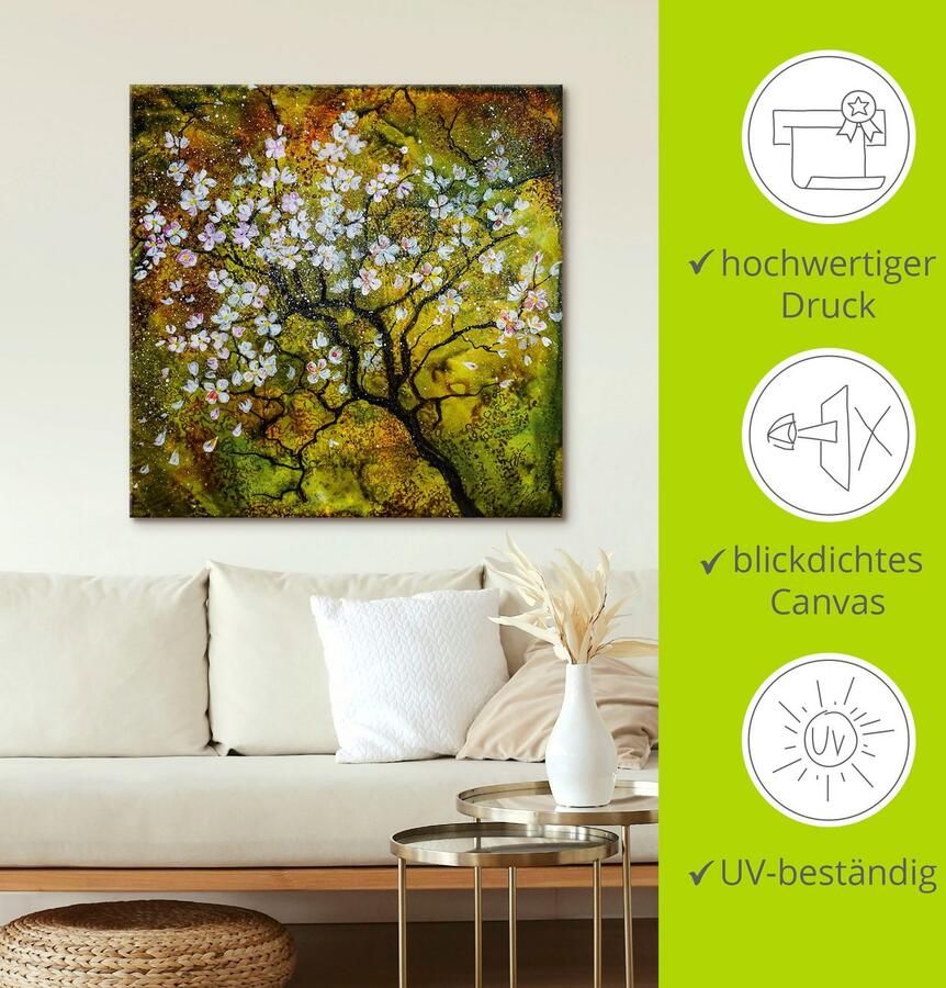 Artland Artprint Kersenbloesem als artprint van aluminium artprint op linnen muursticker verschillende maten - Foto 3