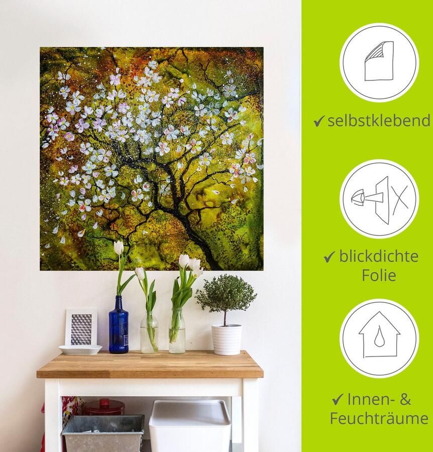 Artland Artprint Kersenbloesem als artprint van aluminium artprint op linnen muursticker verschillende maten - Foto 3