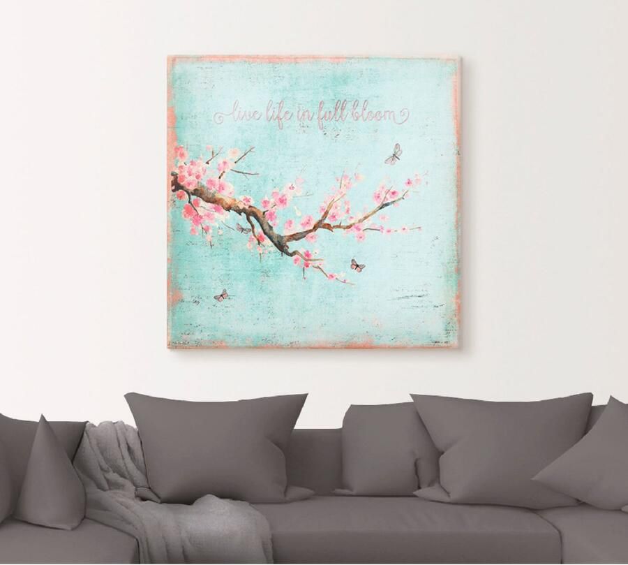 Artland Artprint Kersenbloesem als artprint van aluminium artprint voor buiten artprint op linnen poster muursticker - Foto 4