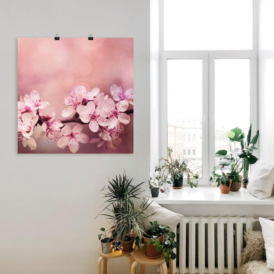 Artland Artprint Kersenbloesem als artprint van aluminium artprint voor buiten artprint op linnen poster in verschillende maten. maten