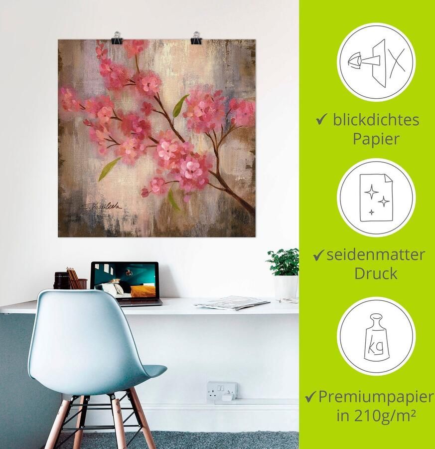 Artland Artprint Kersenbloesem II als artprint op linnen poster in verschillende formaten maten - Foto 3