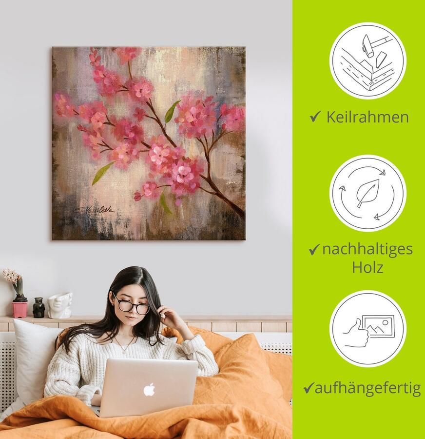 Artland Artprint Kersenbloesem II als artprint op linnen poster in verschillende formaten maten - Foto 2