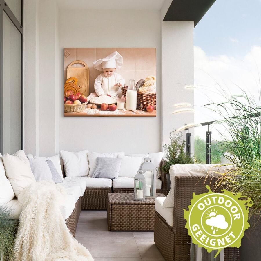 Artland Artprint Keuken jong kind bakken als artprint van aluminium artprint voor buiten artprint op linnen poster muursticker - Foto 2