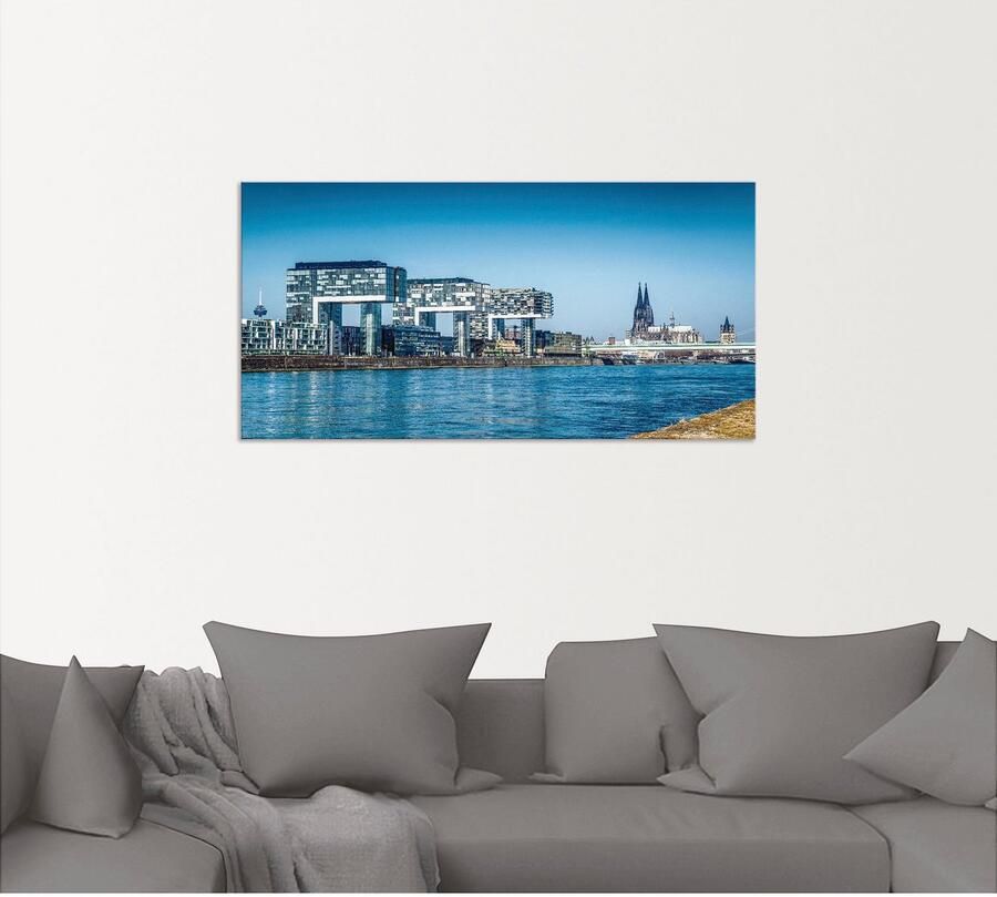 Artland Artprint Keulen Kranenhuizen en dom als artprint van aluminium artprint voor buiten artprint op linnen in verschillende maten - Foto 4