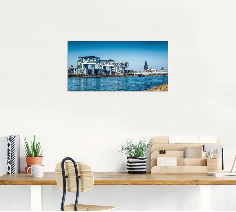Artland Artprint Keulen Kranenhuizen en dom als artprint van aluminium artprint voor buiten artprint op linnen in verschillende maten - Foto 5