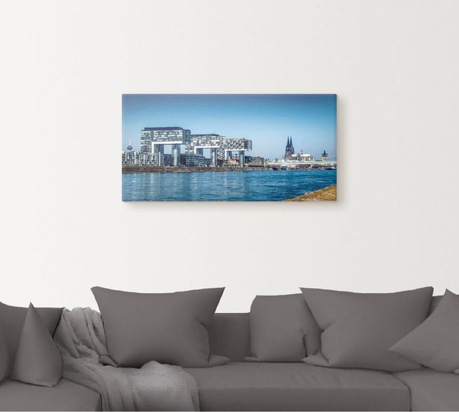 Artland Artprint Keulen Kranenhuizen en dom als artprint van aluminium artprint voor buiten artprint op linnen in verschillende maten - Foto 4