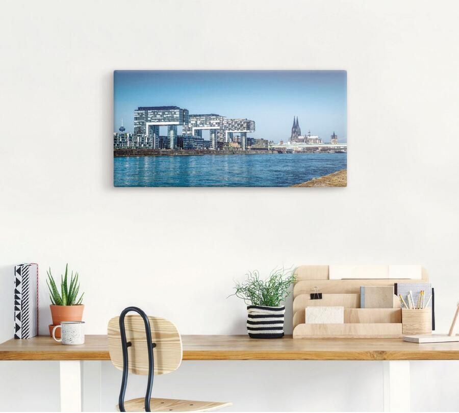 Artland Artprint Keulen Kranenhuizen en dom als artprint van aluminium artprint voor buiten artprint op linnen in verschillende maten - Foto 3
