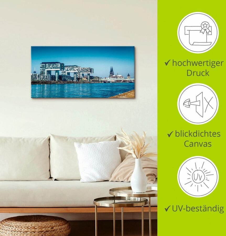 Artland Artprint Keulen Kranenhuizen en dom als artprint van aluminium artprint voor buiten artprint op linnen in verschillende maten - Foto 2
