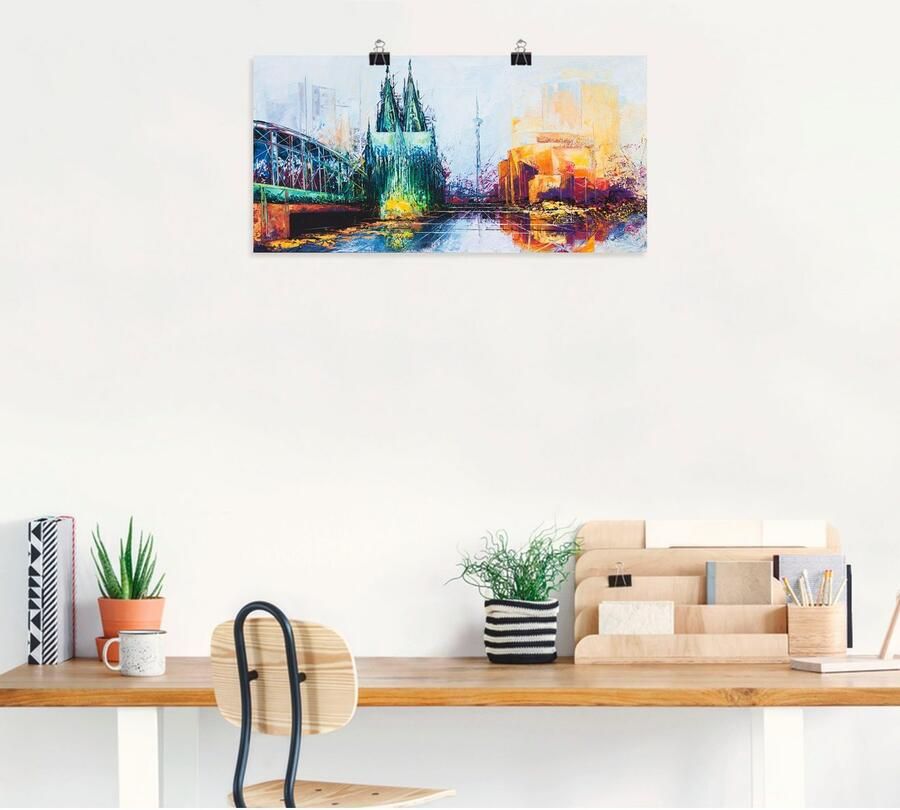 Artland Artprint Keulen Skyline als artprint op linnen poster in verschillende formaten maten - Foto 4