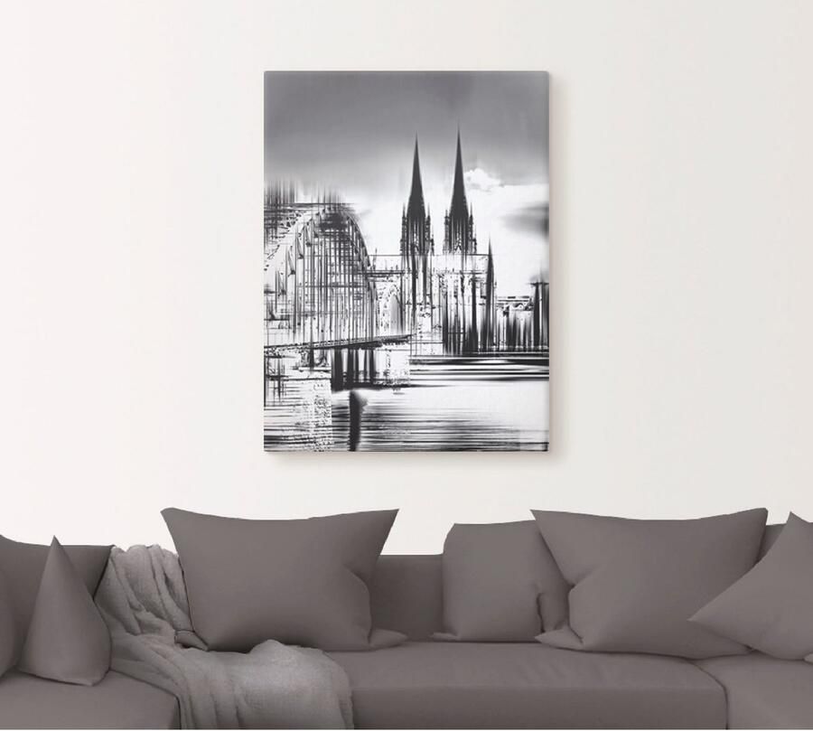 Artland Artprint Keulen Skyline collage III als artprint op linnen poster muursticker in verschillende maten - Foto 5