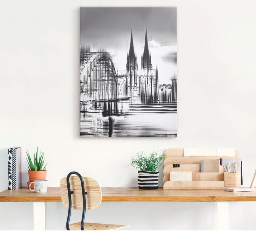 Artland Artprint Keulen Skyline collage III als artprint op linnen poster muursticker in verschillende maten - Foto 4