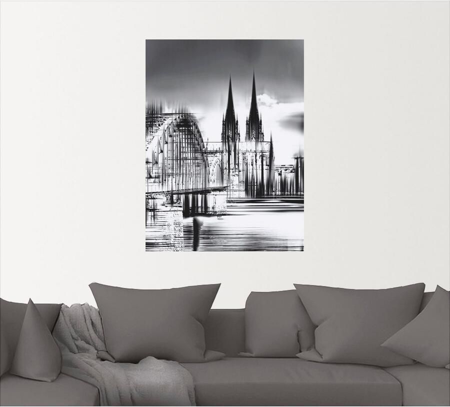 Artland Artprint Keulen Skyline collage III als artprint op linnen poster muursticker in verschillende maten - Foto 4