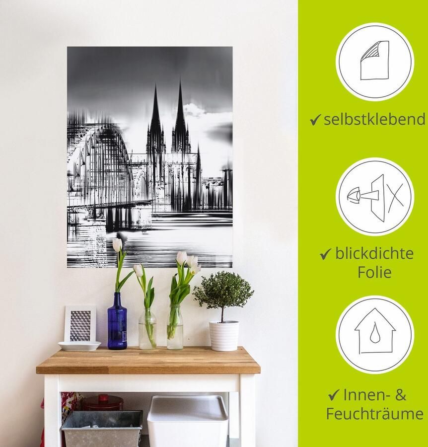 Artland Artprint Keulen Skyline collage III als artprint op linnen poster muursticker in verschillende maten - Foto 3