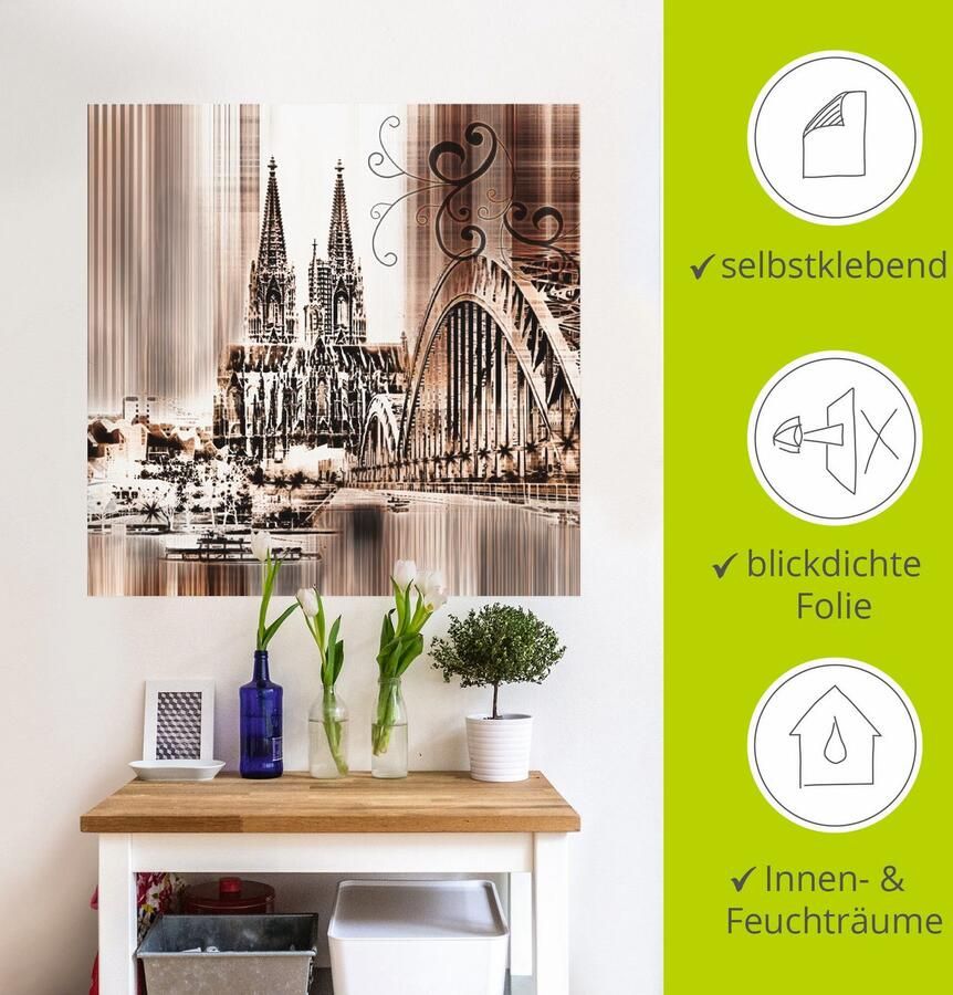 Artland Artprint Keulen Skyline collage VI als artprint op linnen muursticker in verschillende maten - Foto 3