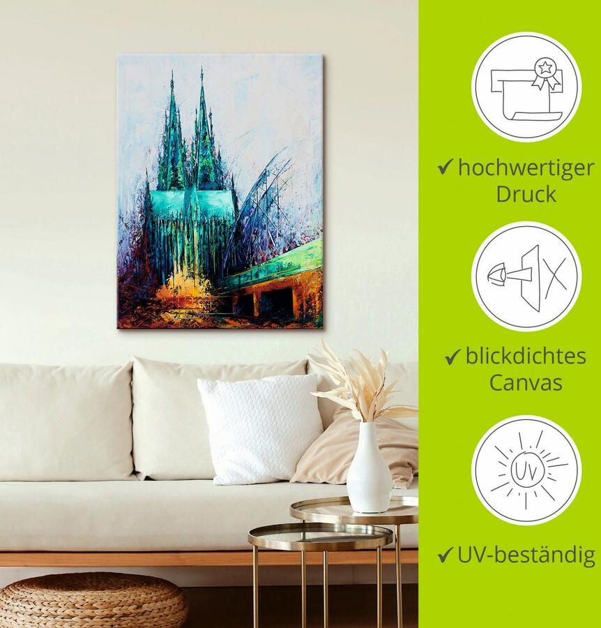 Artland Artprint Keulse domkerk als artprint op linnen poster in verschillende formaten maten - Foto 3