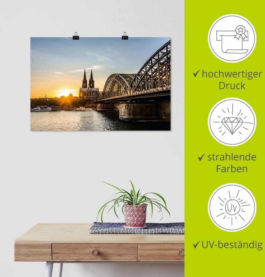 Artland Artprint Keulse domkerk als poster muursticker in verschillende maten - Foto 3