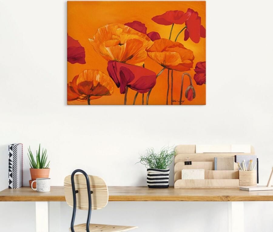 Artland Artprint Klaproos als artprint op linnen poster in verschillende formaten maten - Foto 4