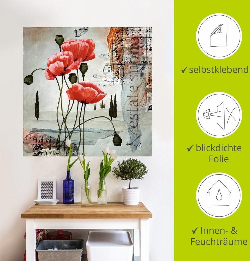 Artland Artprint Klaproos als artprint op linnen poster muursticker in verschillende maten - Foto 3