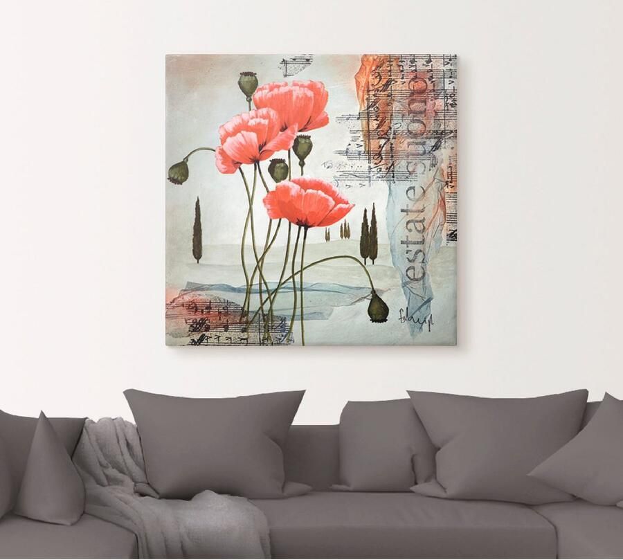 Artland Artprint Klaproos als artprint op linnen poster muursticker in verschillende maten - Foto 5