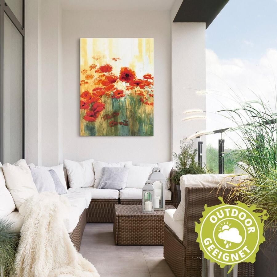 Artland Artprint Klaproosweide als artprint van aluminium artprint voor buiten artprint op linnen poster in verschillende maten. maten - Foto 2