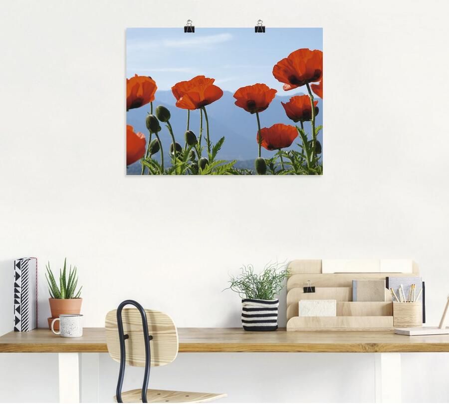 Artland Artprint Klaprozen als artprint op linnen poster in verschillende formaten maten - Foto 4