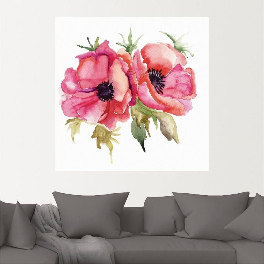 Artland Artprint Klaprozen als artprint van aluminium artprint voor buiten artprint op linnen poster muursticker - Foto 2