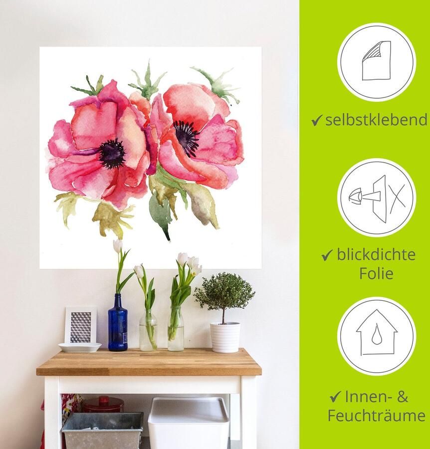 Artland Artprint Klaprozen als artprint van aluminium artprint voor buiten artprint op linnen poster muursticker - Foto 4