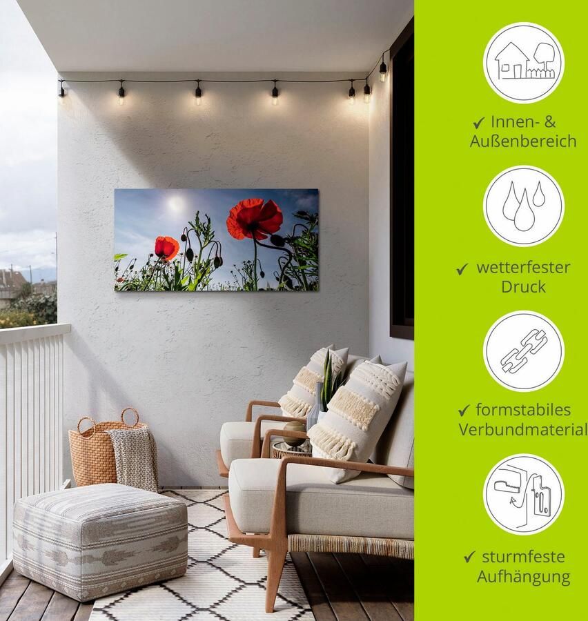 Artland Artprint Klaprozen in de lente als artprint van aluminium artprint voor buiten artprint op linnen in verschillende maten - Foto 2