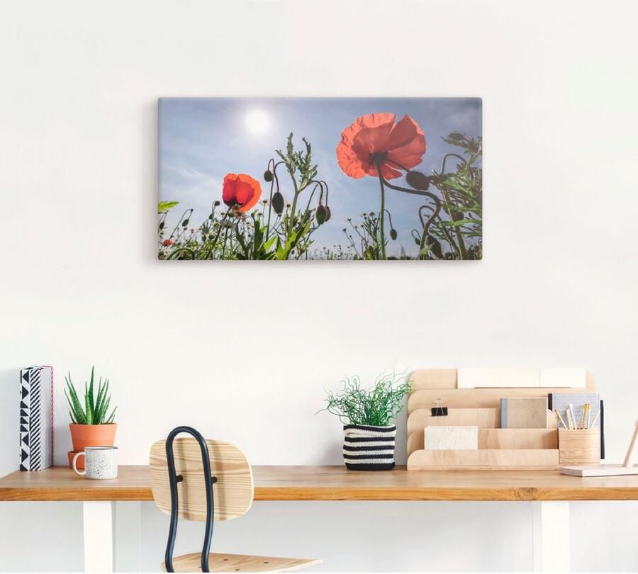 Artland Artprint Klaprozen in de lente als artprint van aluminium artprint voor buiten artprint op linnen in verschillende maten - Foto 3