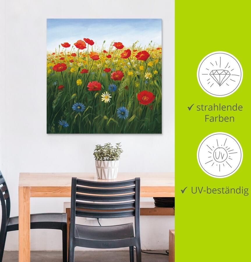 Artland Artprint Klaprozen landschap I als artprint van aluminium artprint voor buiten artprint op linnen poster in verschillende maten. maten - Foto 4