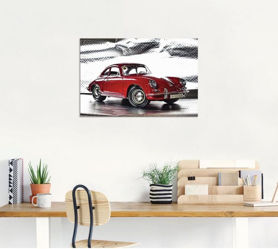 Artland Artprint Klassiek model de Porsche 356 als artprint van aluminium artprint voor buiten artprint op linnen poster muursticker - Foto 5