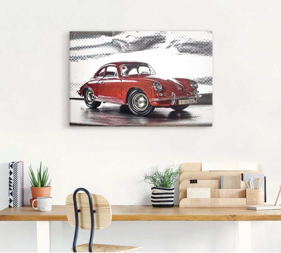 Artland Artprint Klassiek model de Porsche 356 als artprint van aluminium artprint voor buiten artprint op linnen poster muursticker