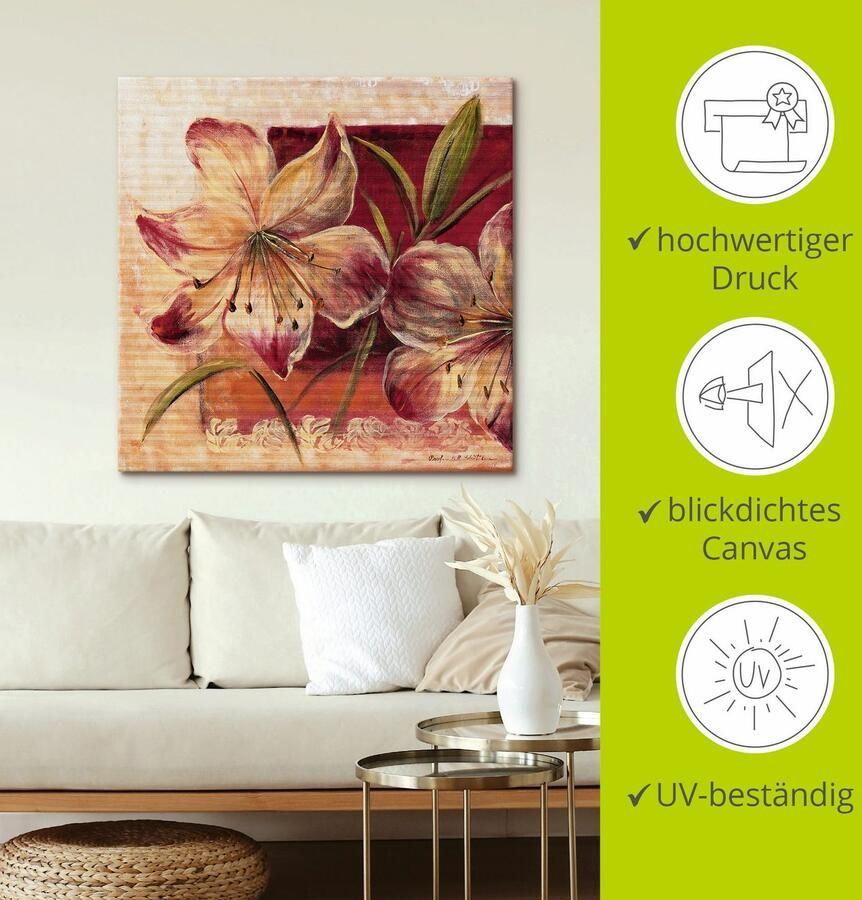 Artland Artprint Klassieke bloemen III als artprint op linnen muursticker in verschillende maten - Foto 3