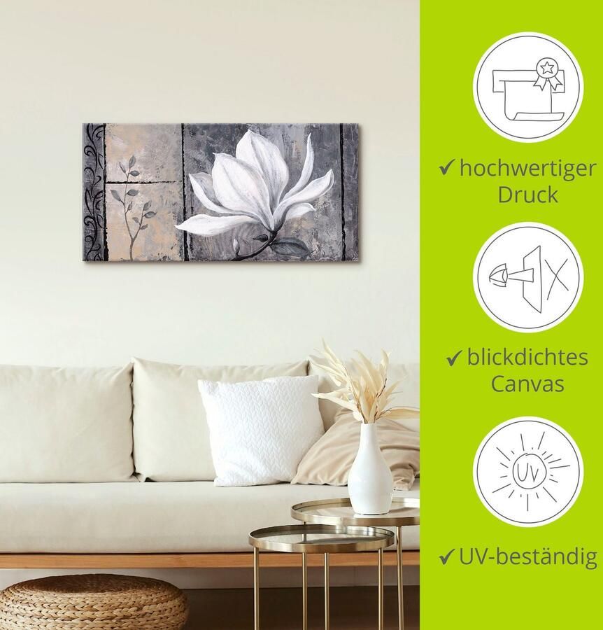 Artland Artprint Klassieke magnolia als artprint van aluminium artprint voor buiten artprint op linnen poster muursticker - Foto 4